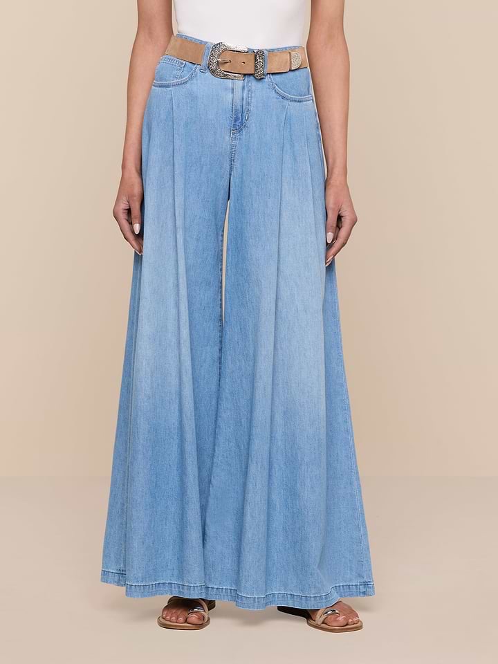 L’agence Light Blue Wide-Leg Denim Jeans